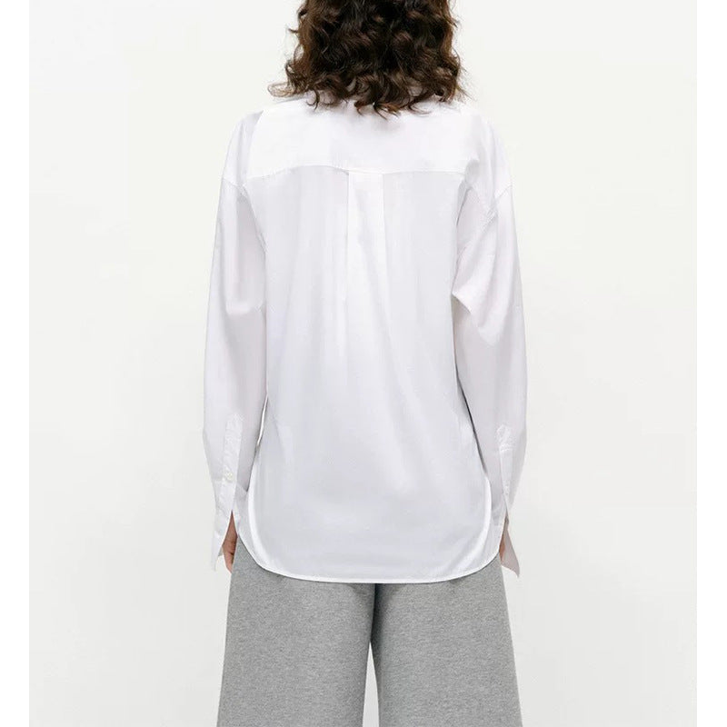 Blouse à boutons asymétrique pour femmes Chic und Stil