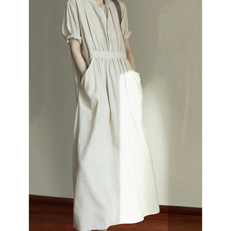 Robe maxi à boutons pour femmes Chic und Stil