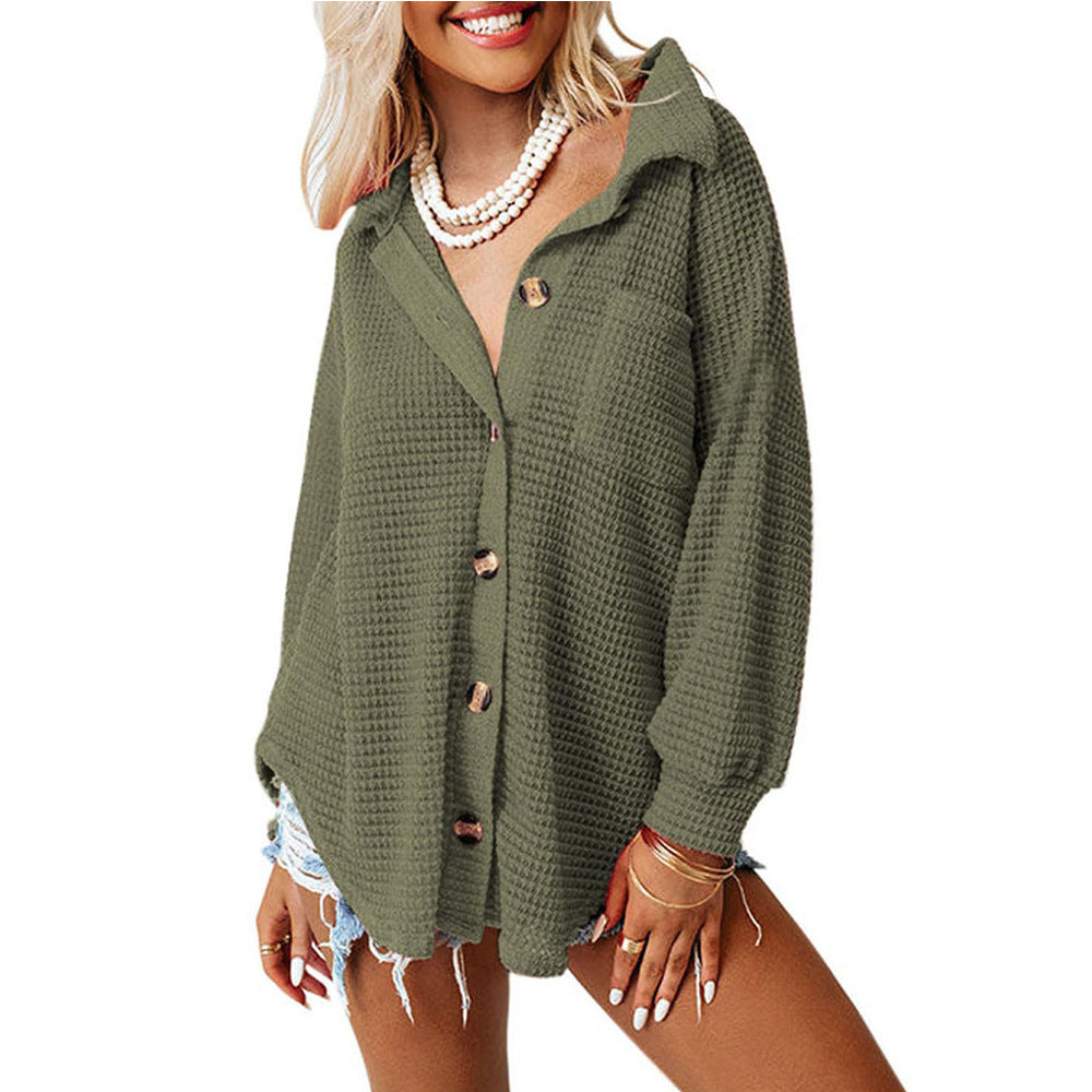 Veste en chemise à carreaux décontractée pour femmes avec patte de boutonnage Chic und Stil