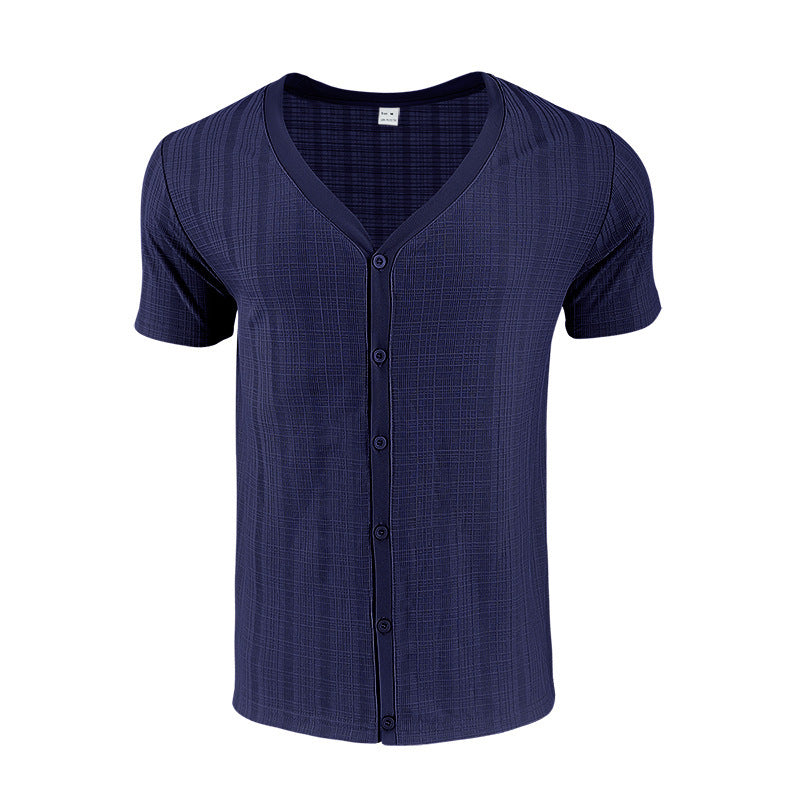 Chemise à manches courtes pour hommes avec design structuré Chic und Stil