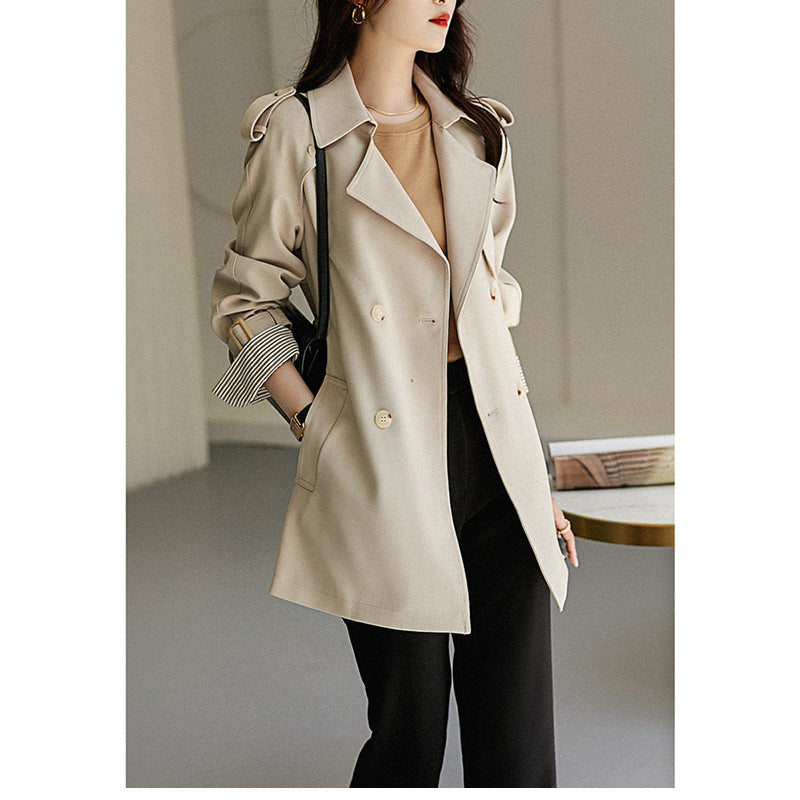 Manteau de pluie utilitaire à double boutonnage pour femmes Chic und Stil 1750846455
