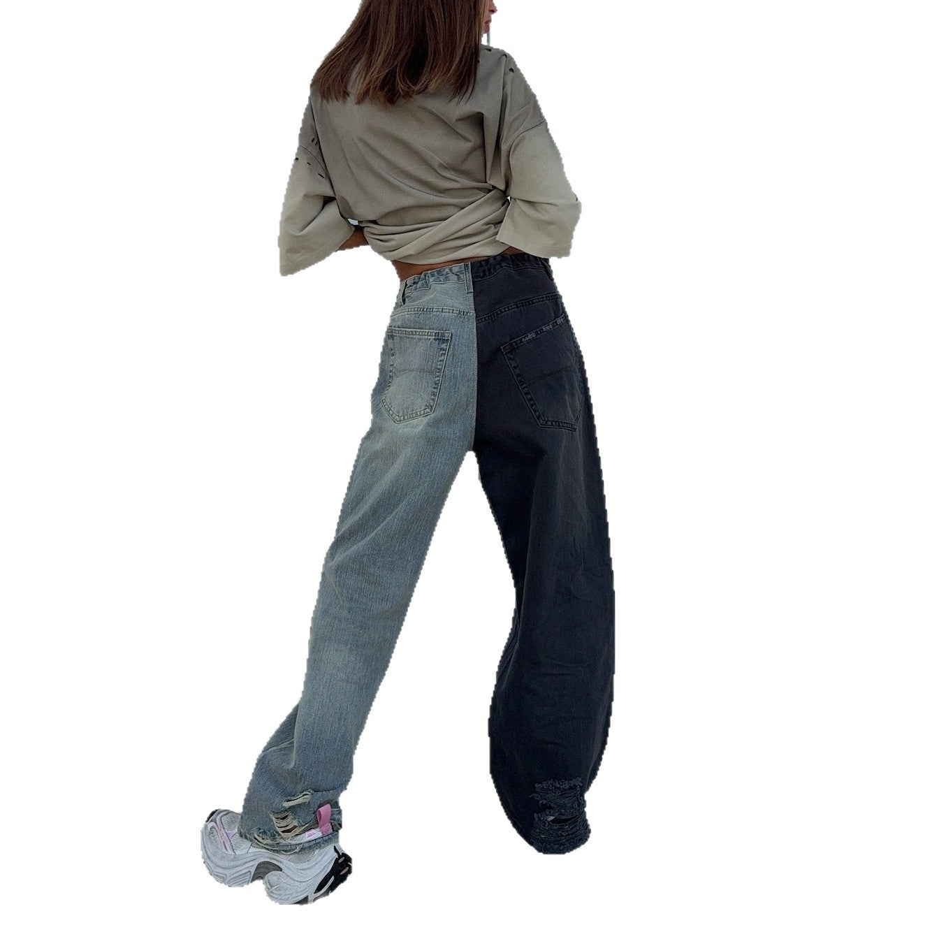 Dames Designer Baggy-Jeans Chic und Stil