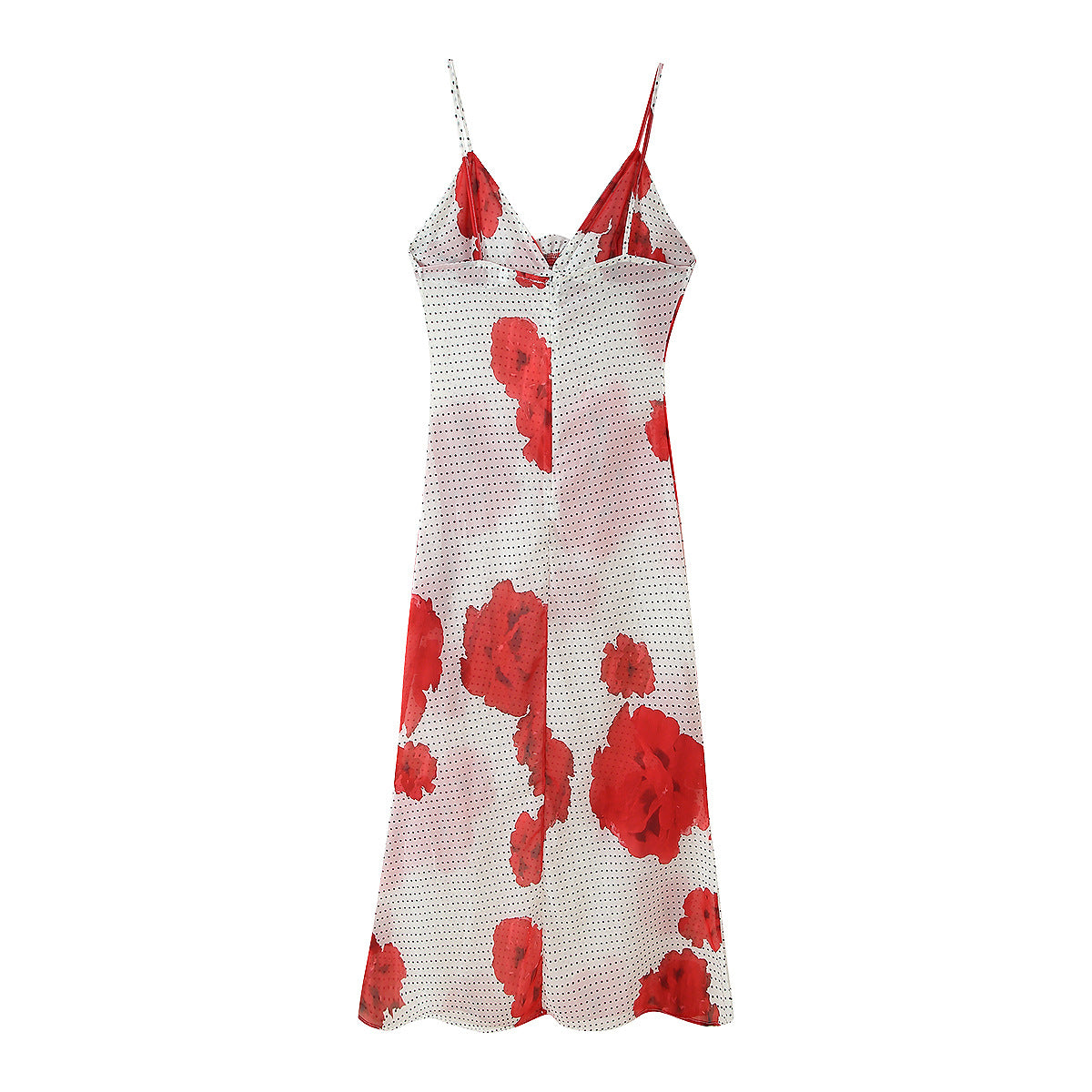 Robe à bretelles spaghetti pour femmes avec imprimé floral et détails en volants Chic und Stil