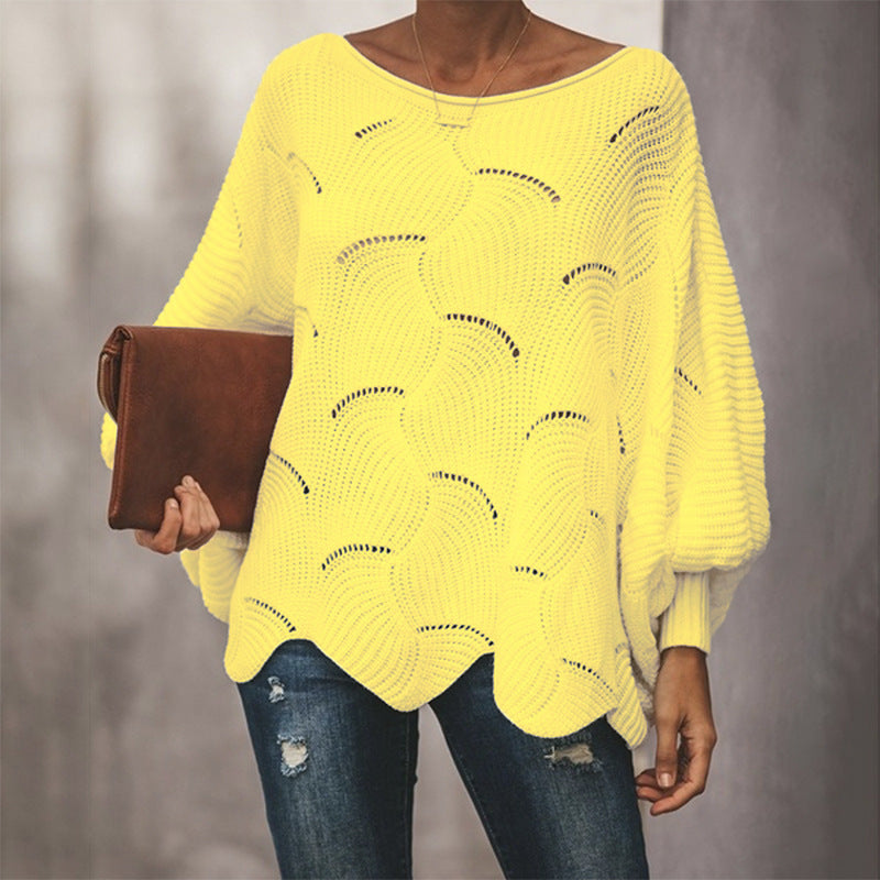Pull en tricot léger pour femmes avec un élégant motif en vagues Chic und Stil