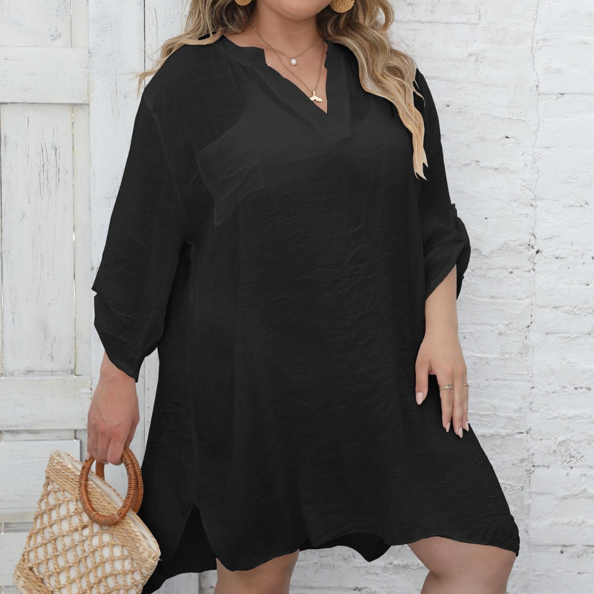 Femmes Robe Tunique de Plage Légère Chic und Stil