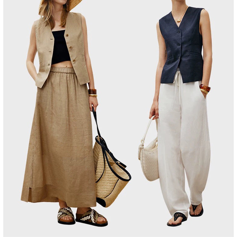 Veste sans manches ajustée pour femmes Chic und Stil
