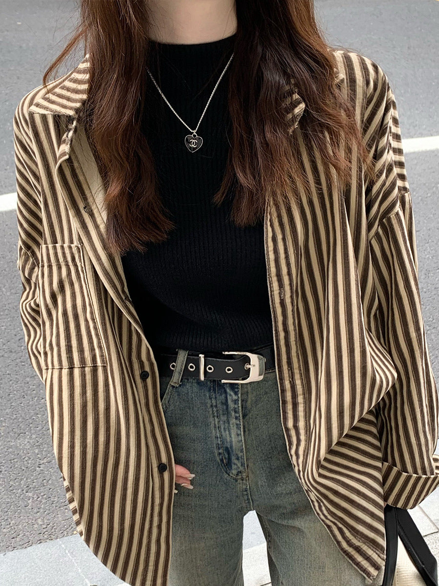 Dames Pull à côtes élégant avec col haut Chic und Stil