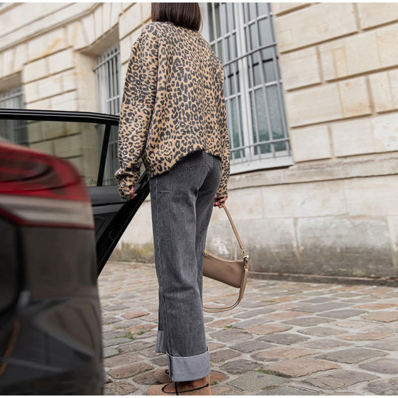 Cardigan tendance pour femmes avec motif animalier Chic und Stil