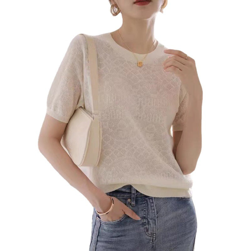 Haut court en tricot décontracté pour femmes Chic und Stil