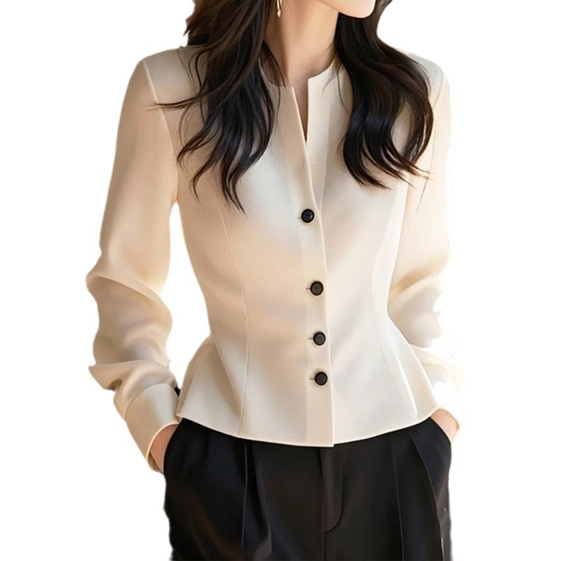 Blouse ajustée à bouton pour femmes Chic und Stil