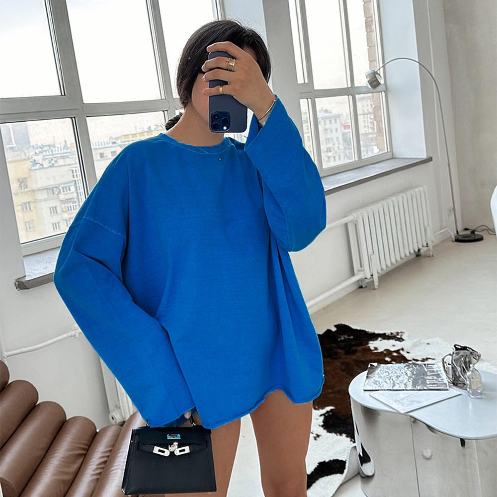 Chemise à manches longues décontractée et oversize pour femmes Chic und Stil