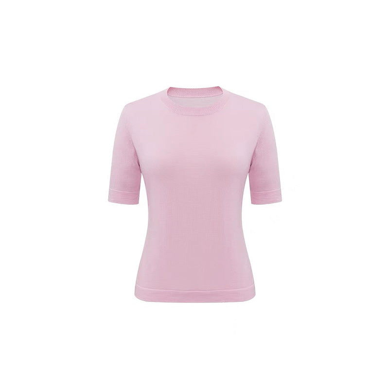 Haut à manches courtes doux pour femmes Chic und Stil
