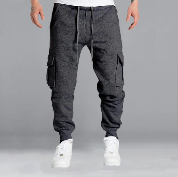 Pantalon de jogging cargo pour hommes avec poches latérales et taille réglable Chic und Stil