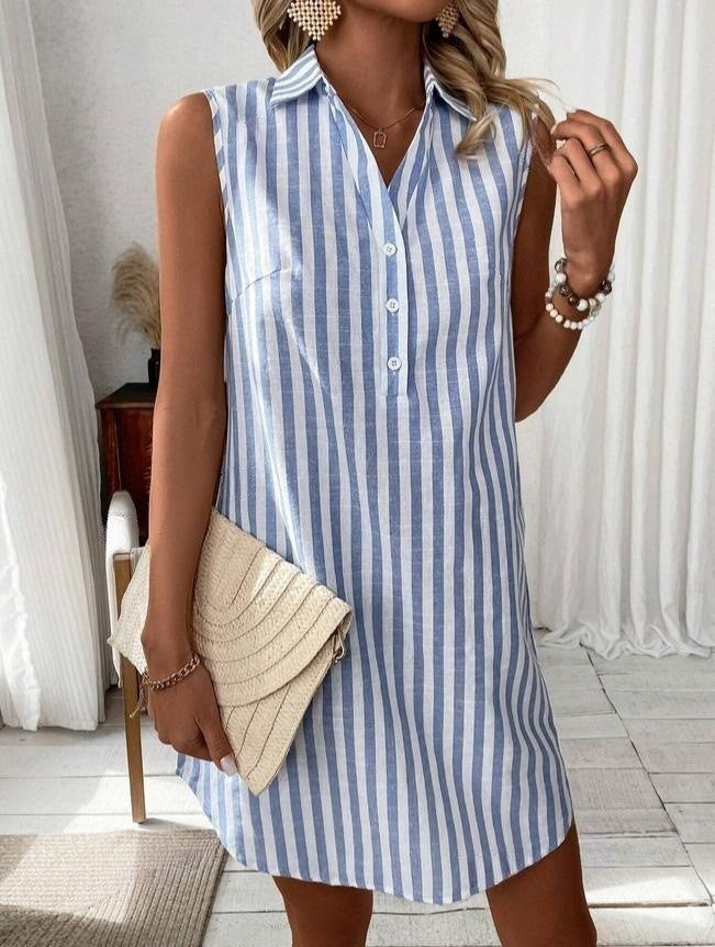 Chemisier à manches courtes pour femmes au look rayé élégant Chic und Stil