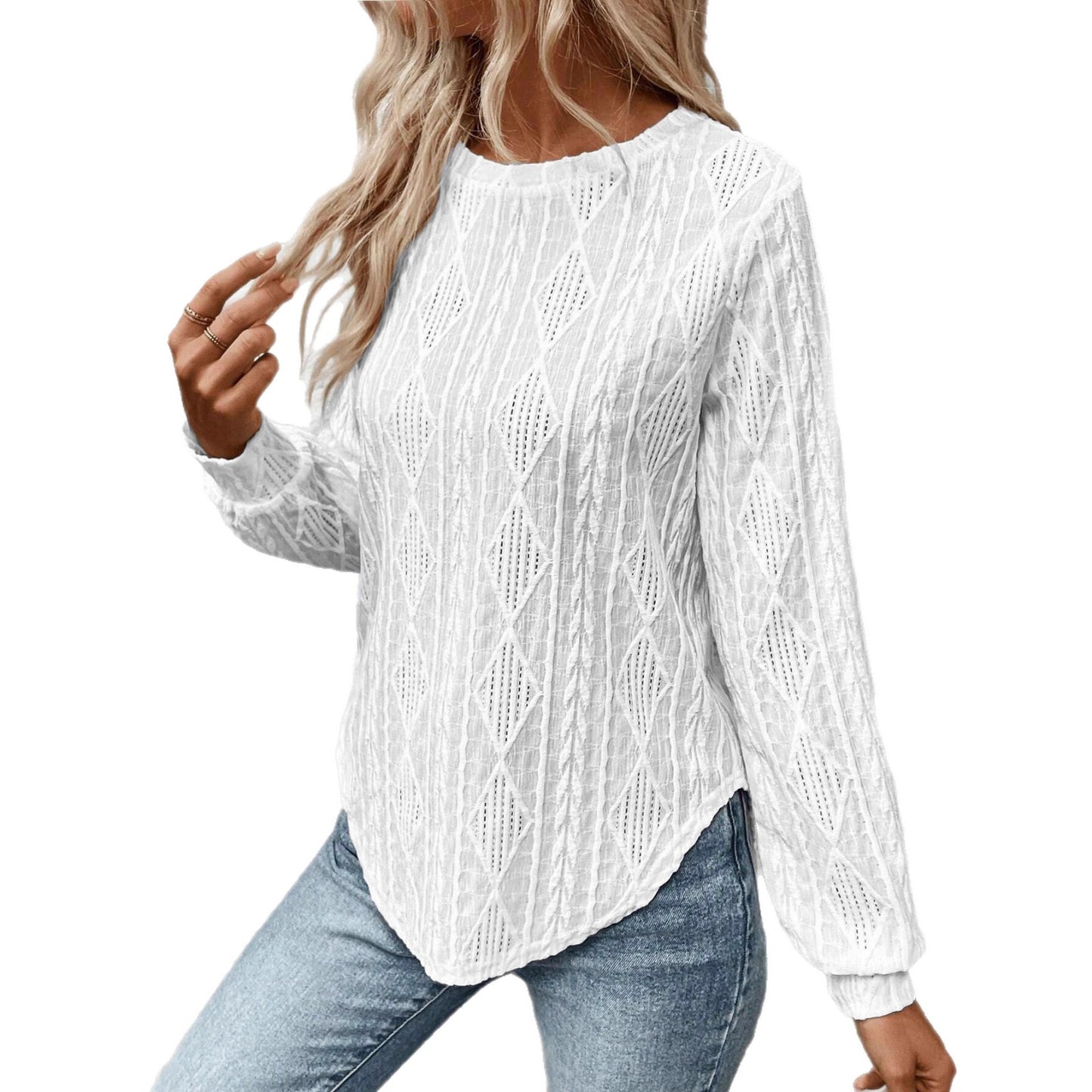 Pull en tricot pour femmes avec motif transparent et coupe décontractée Chic und Stil