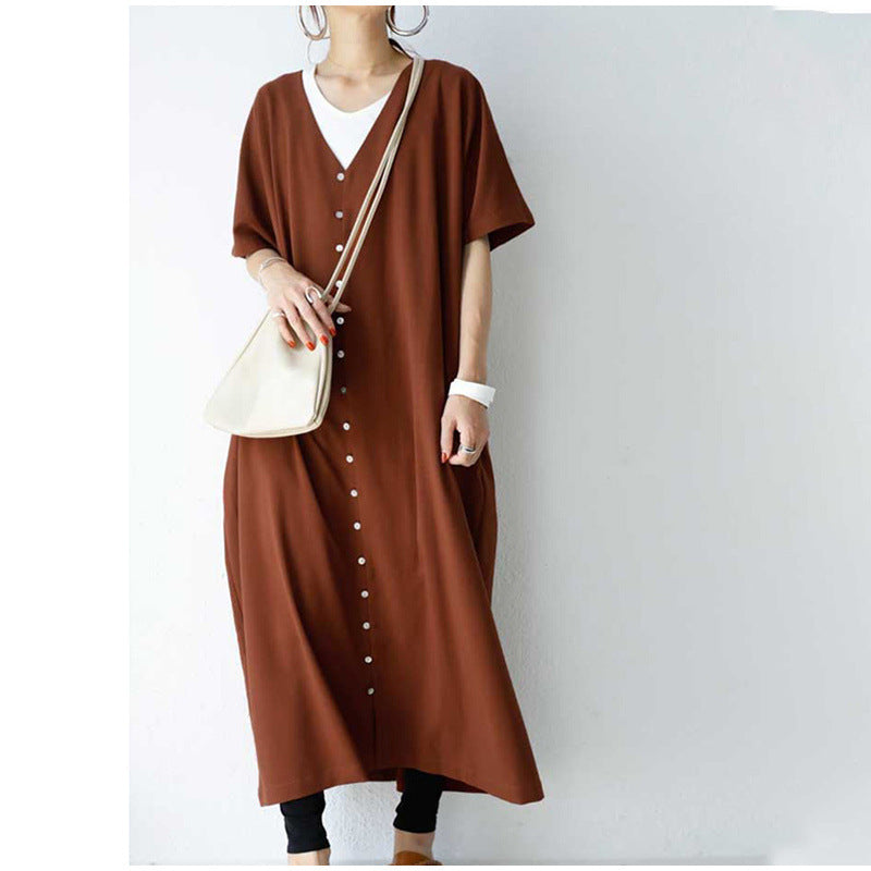 Femmes Robe maxi à boutons longues Chic und Stil