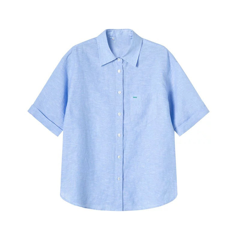 Chemise boutonnée décontractée à manches courtes pour femmes Chic und Stil