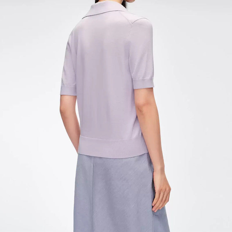 Pull polo à manches courtes pour femmes Chic und Stil