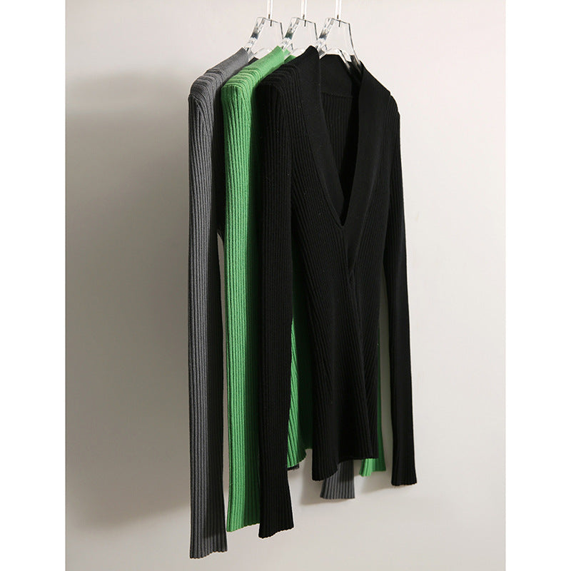 Top en maille côtelée pour femmes Chic und Stil