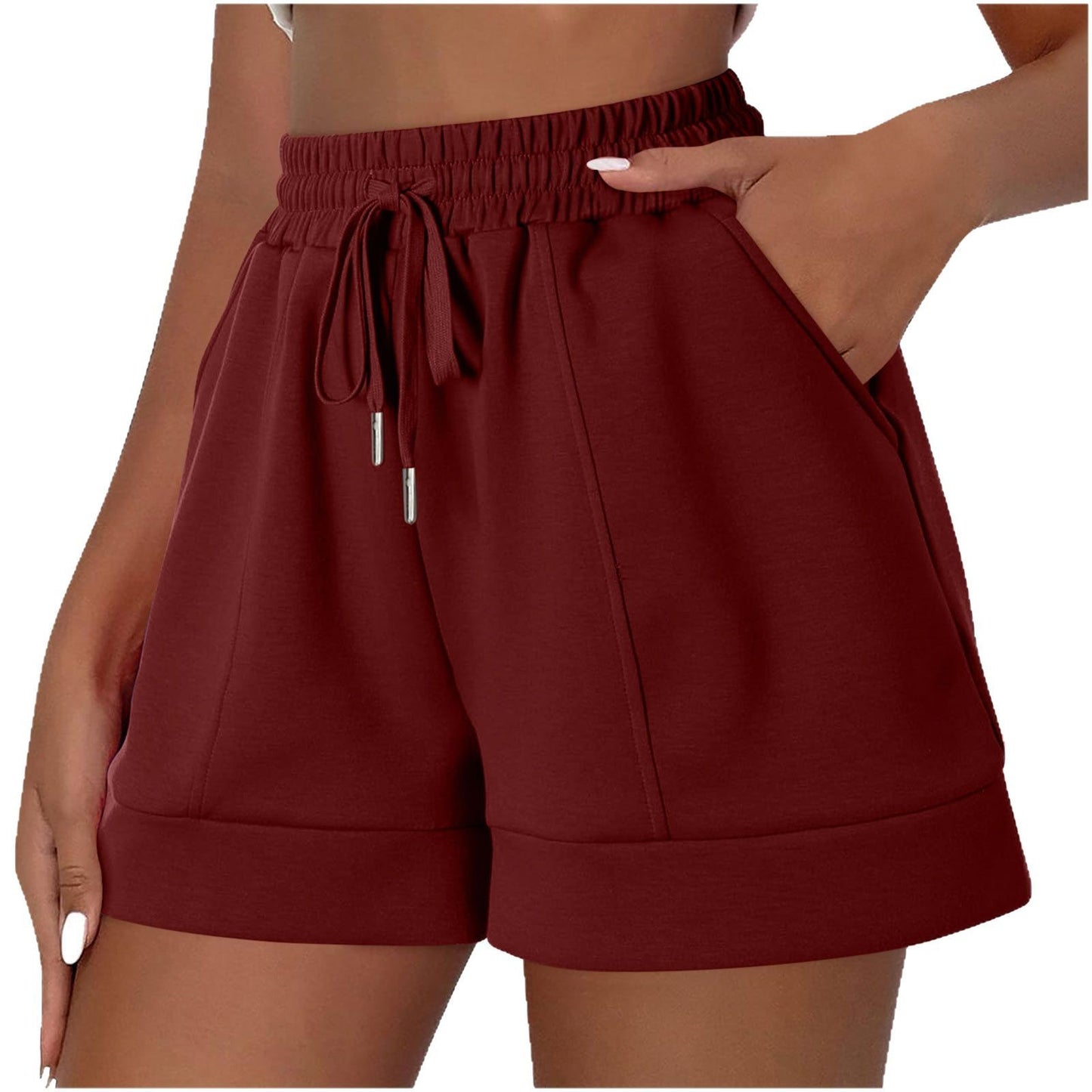 Shorts de détente taille haute pour femmes Chic und Stil