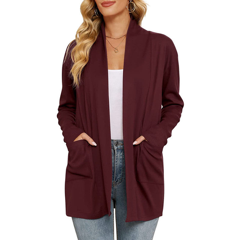 Cardigan long décontracté pour femmes avec poches Chic und Stil