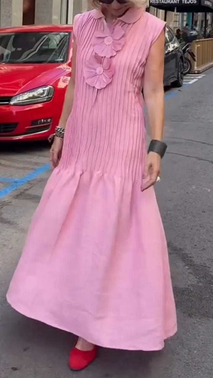 Robe polo maxi pour femmes avec coupe décontractée et texture structurée Chic und Stil