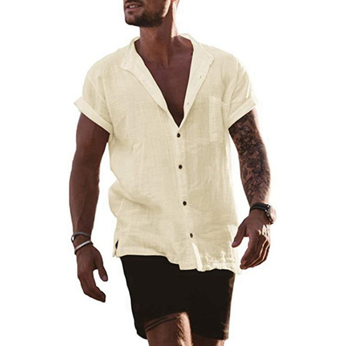 Chemise décontractée en lin pour hommes Chic und Stil
