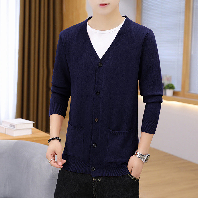 Cardigan en tricot léger élégant pour hommes avec poches Chic und Stil