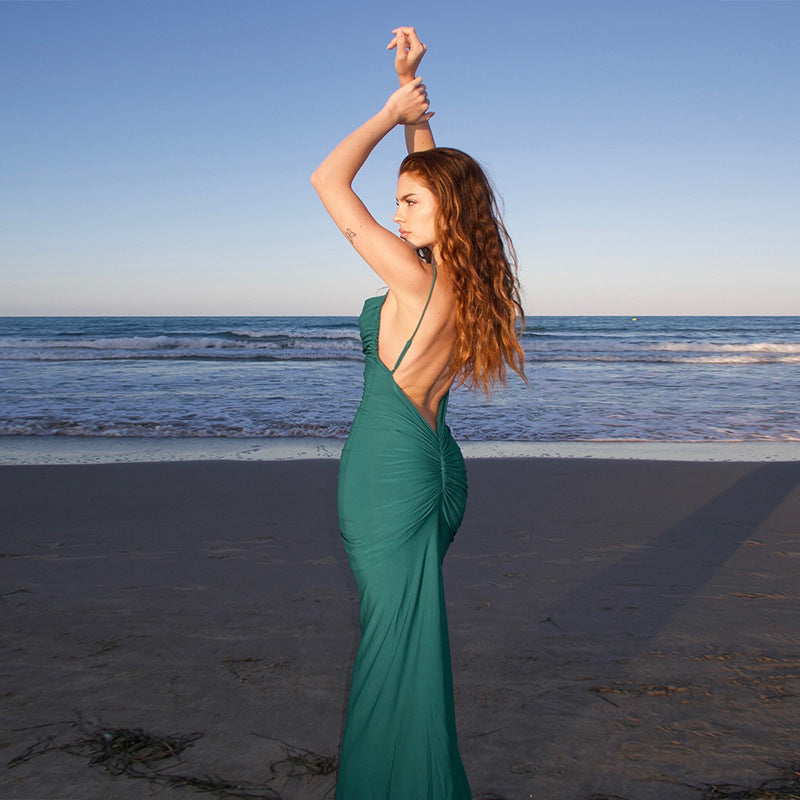 Robe Maxi Élégante Dos Nu Femme Chic und Stil