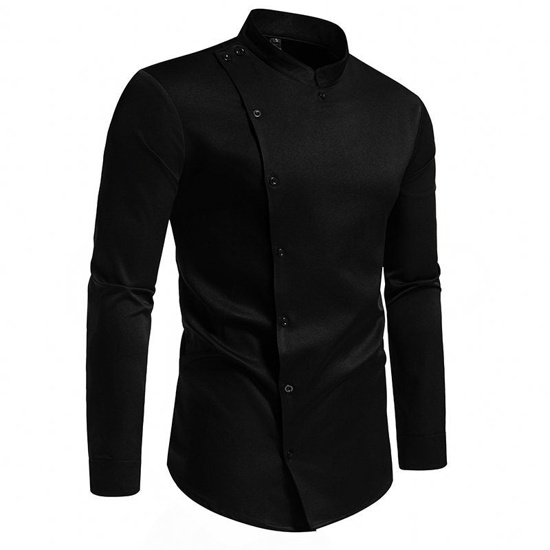 Chemise à manches longues pour hommes avec un design de bouton moderne Chic und Stil