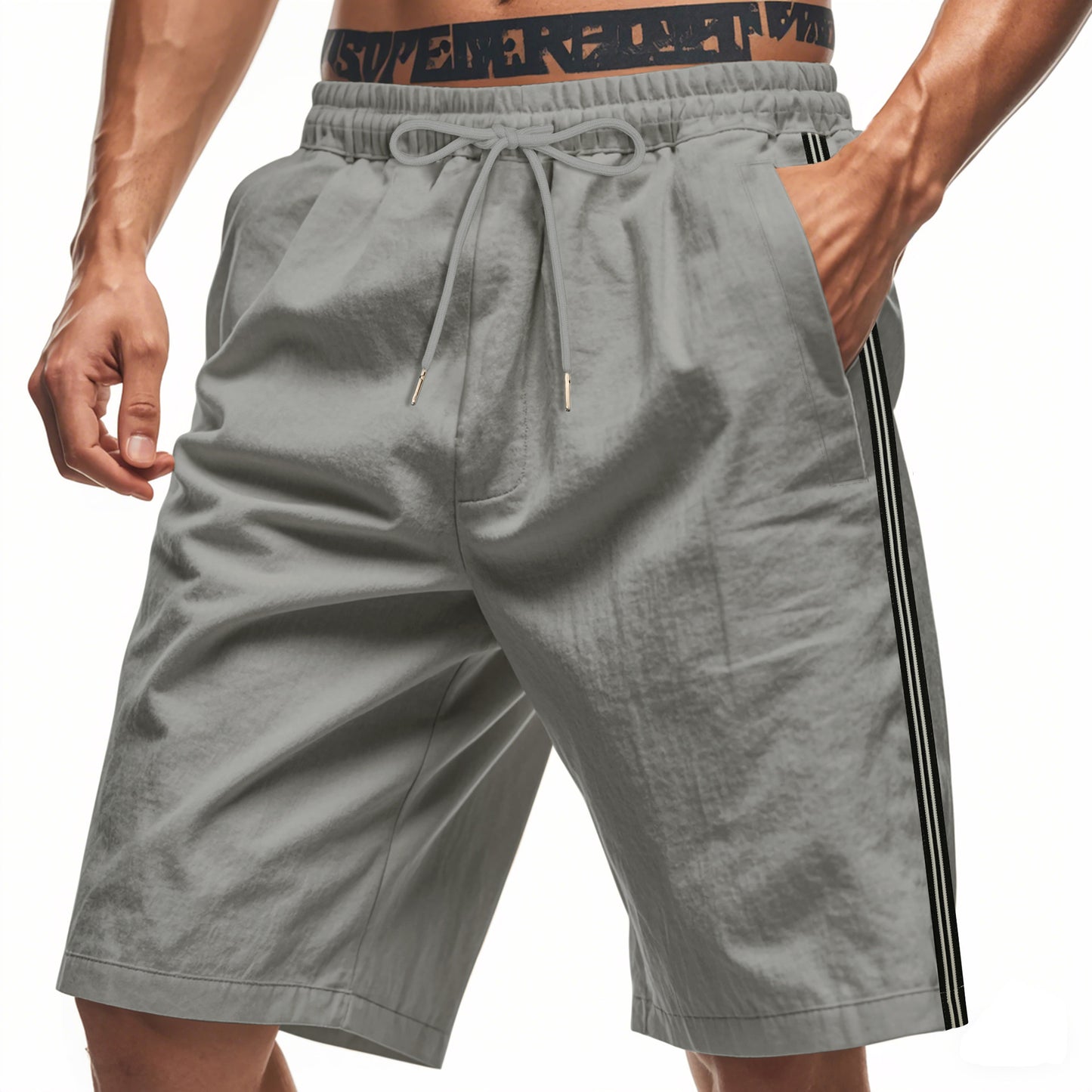 Shorts bermuda sportives pour hommes avec taille élastique et poches latérales Chic und Stil