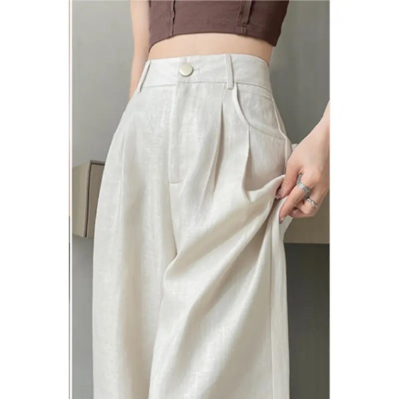 Pantalons plissés taille haute pour femme Chic und Stil 1750846959