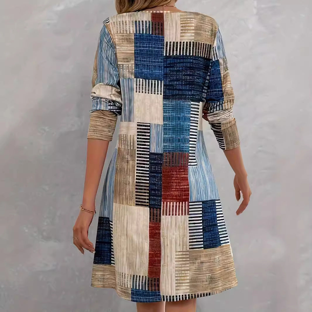 Robe d'été pour femmes avec motif graphique et coupe décontractée Chic und Stil