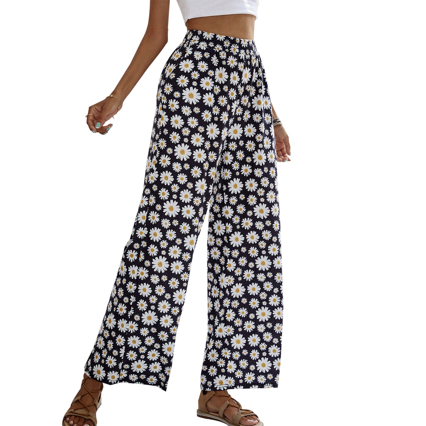 Chic and Style Floral Wide Leg Pants for Women