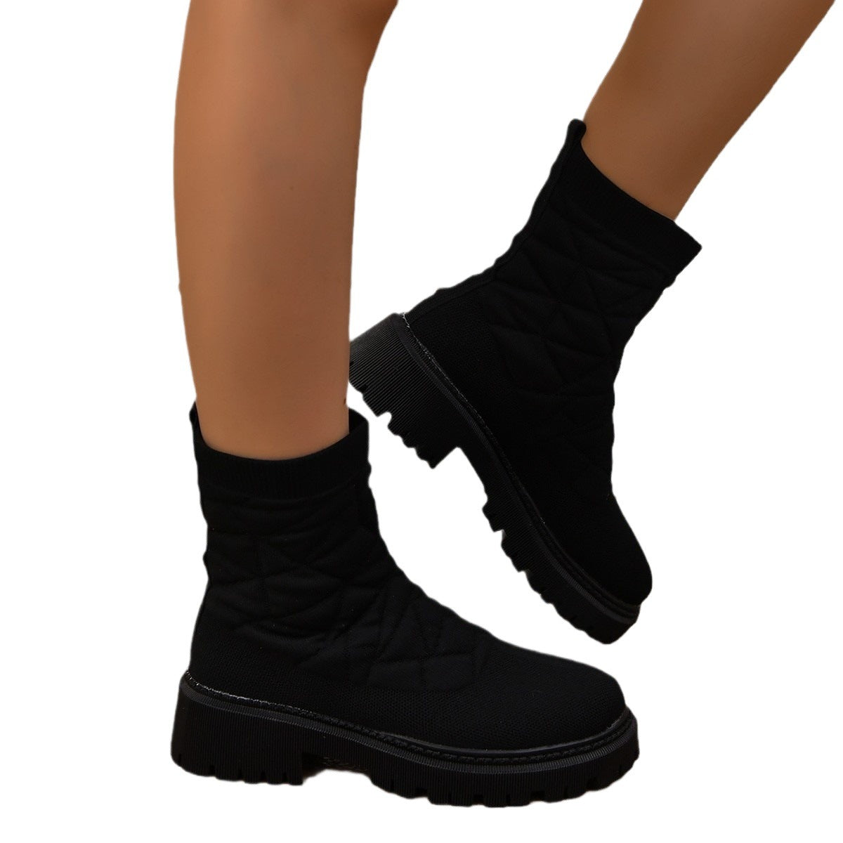 Bottes tendance pour femmes avec dessus texturé et semelle profilée antidérapante Chic und Stil