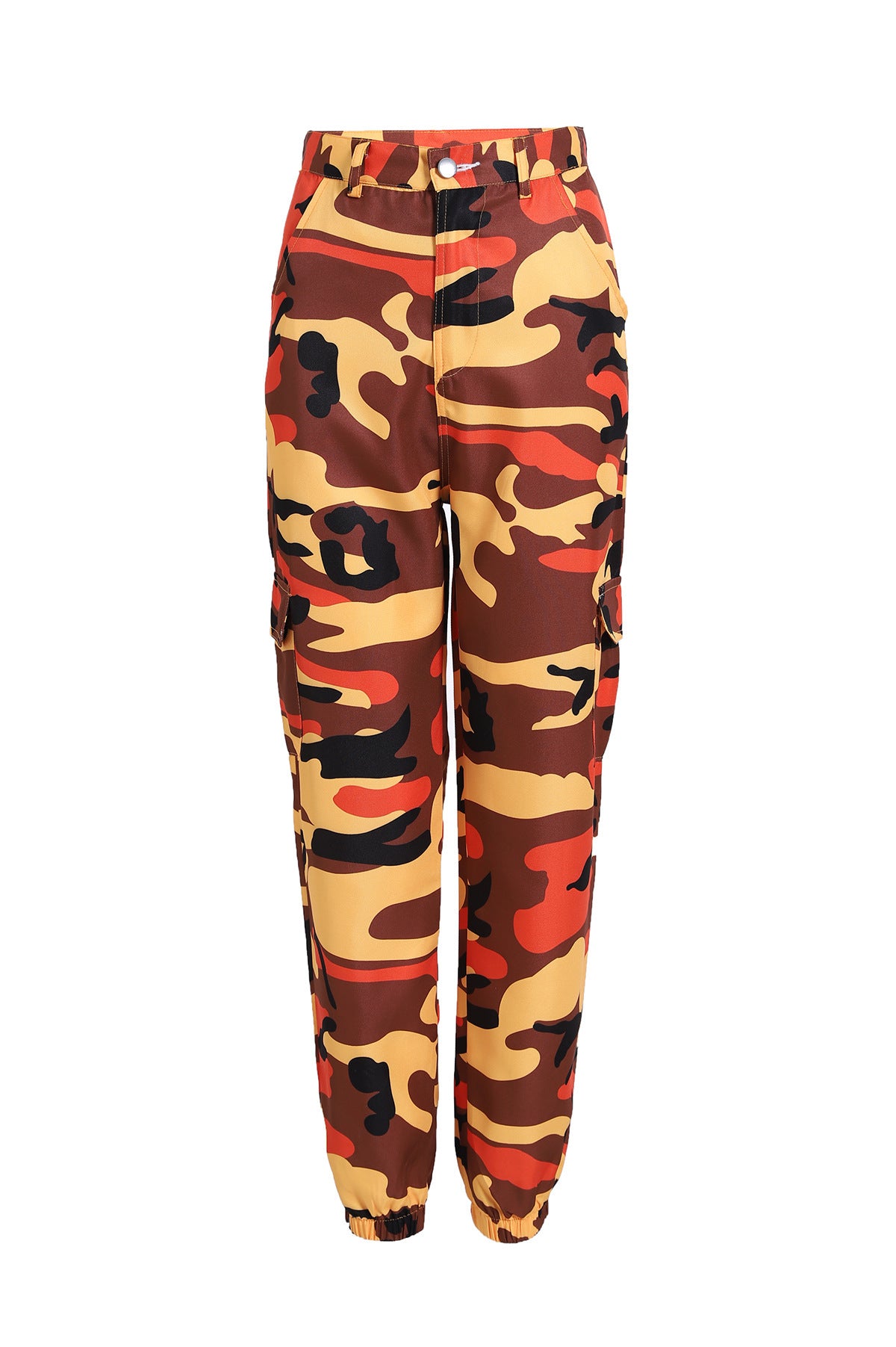 Pantalon cargo pour femmes au design camouflage moderne avec poches pratiques et taille élastique Chic und Stil