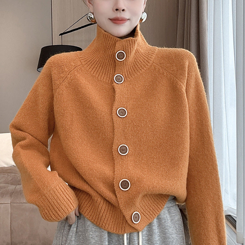 Cardigan en tricot à la mode pour femmes avec détails de boutons et coupe décontractée Chic und Stil