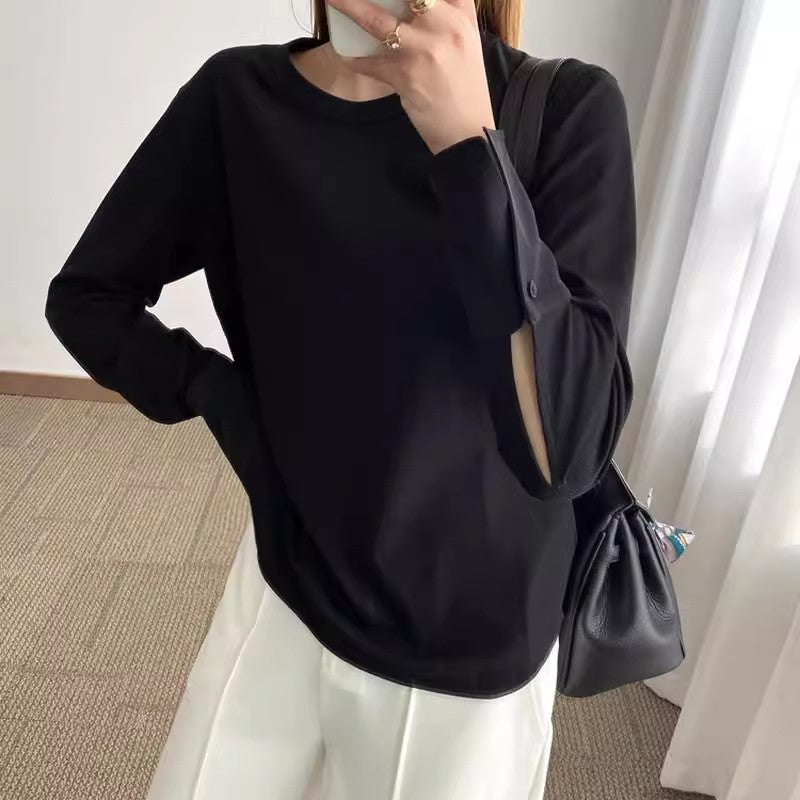 Top Élégant à Manches Longues pour Femme Chic und Stil