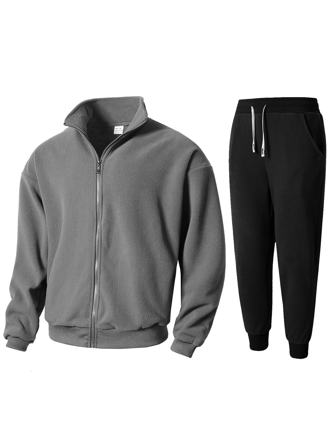 Fleece jacket for men and chic jogging pants set