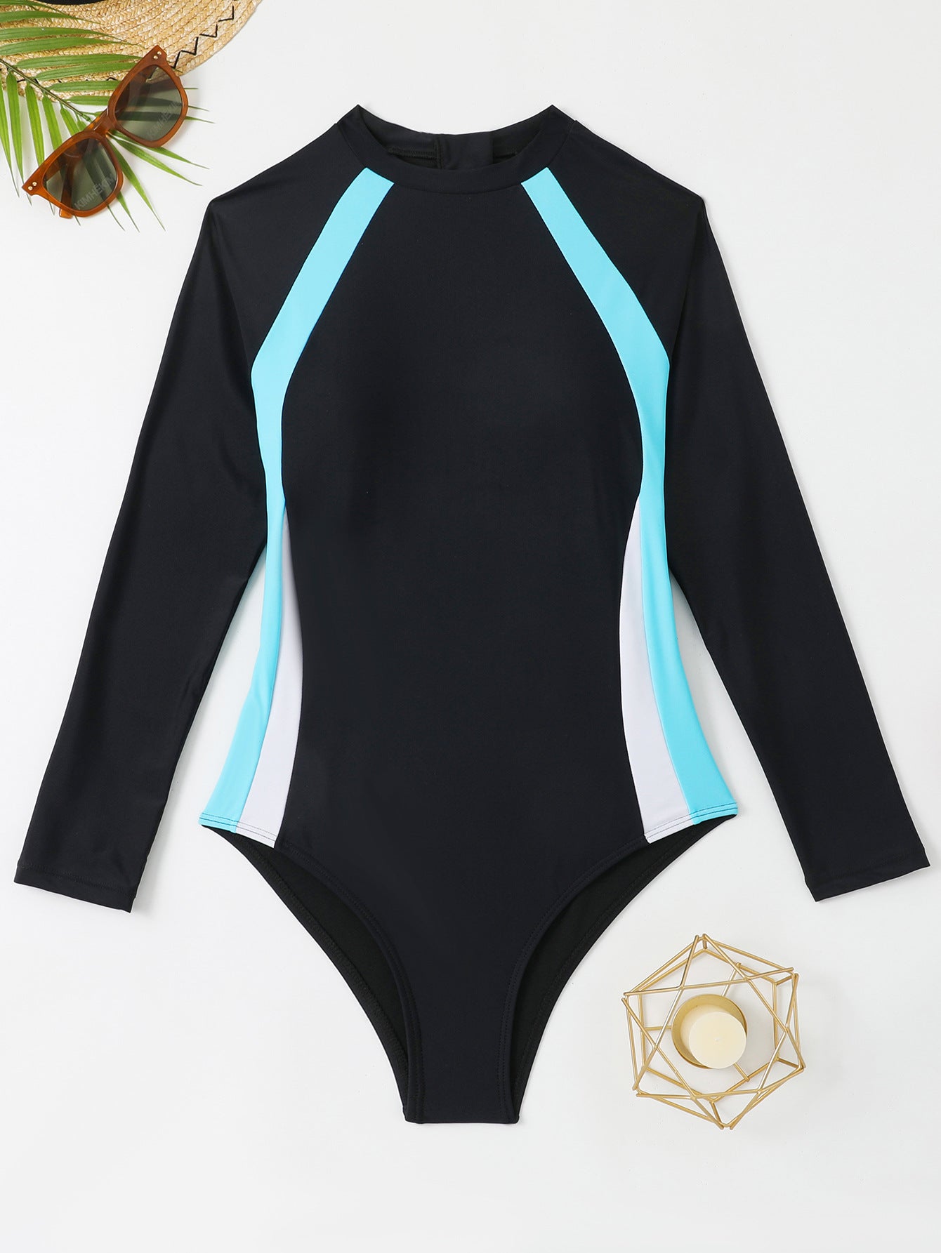 Maillot de bain à manches longues sportif pour dames avec inserts colorés Chic und Stil