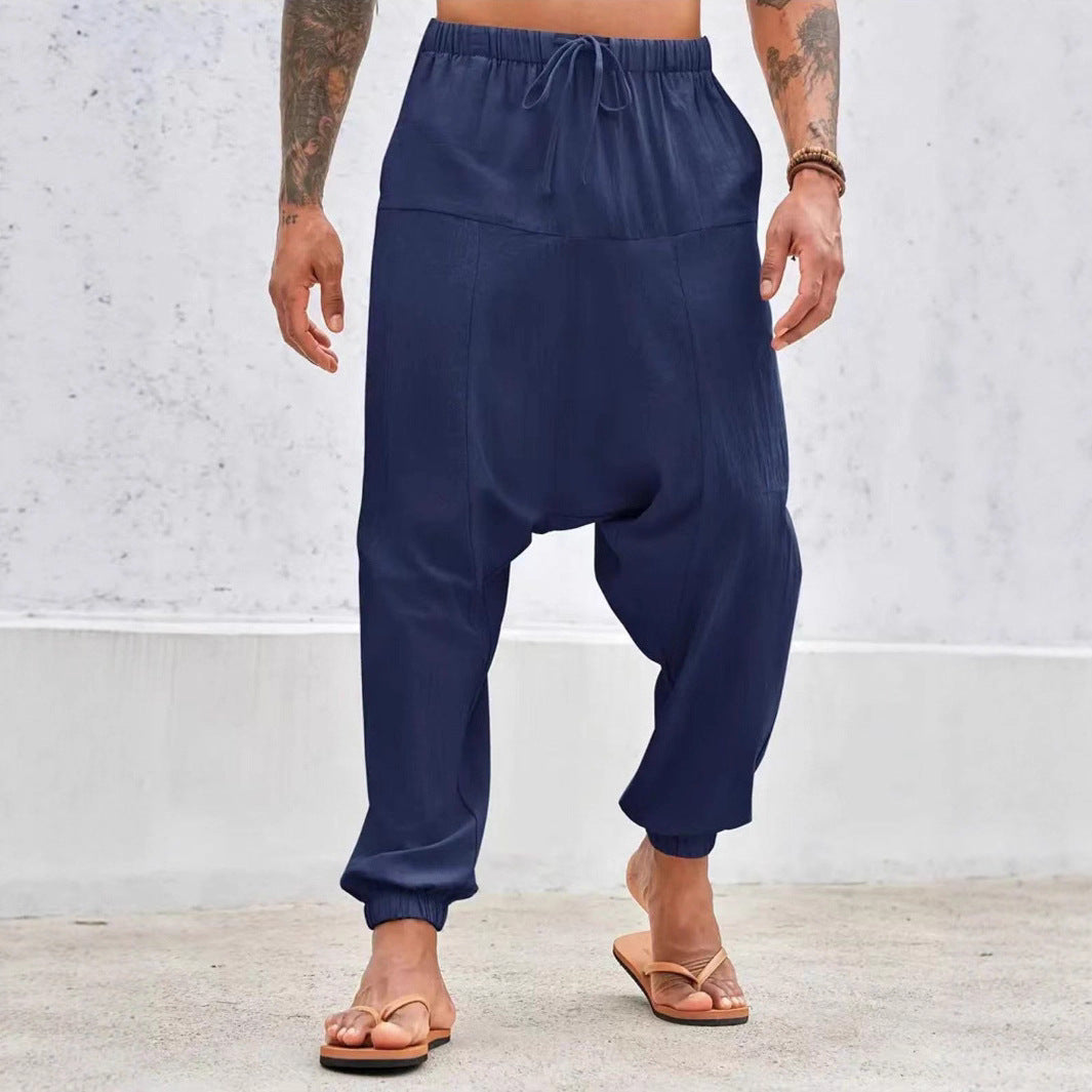 Pantalons décontractés pour hommes avec taille élastique et poches latérales Chic und Stil