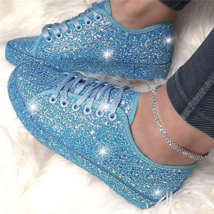 Dames Baskets scintillantes avec semelle respirante et confort supplémentaire Chic und Stil