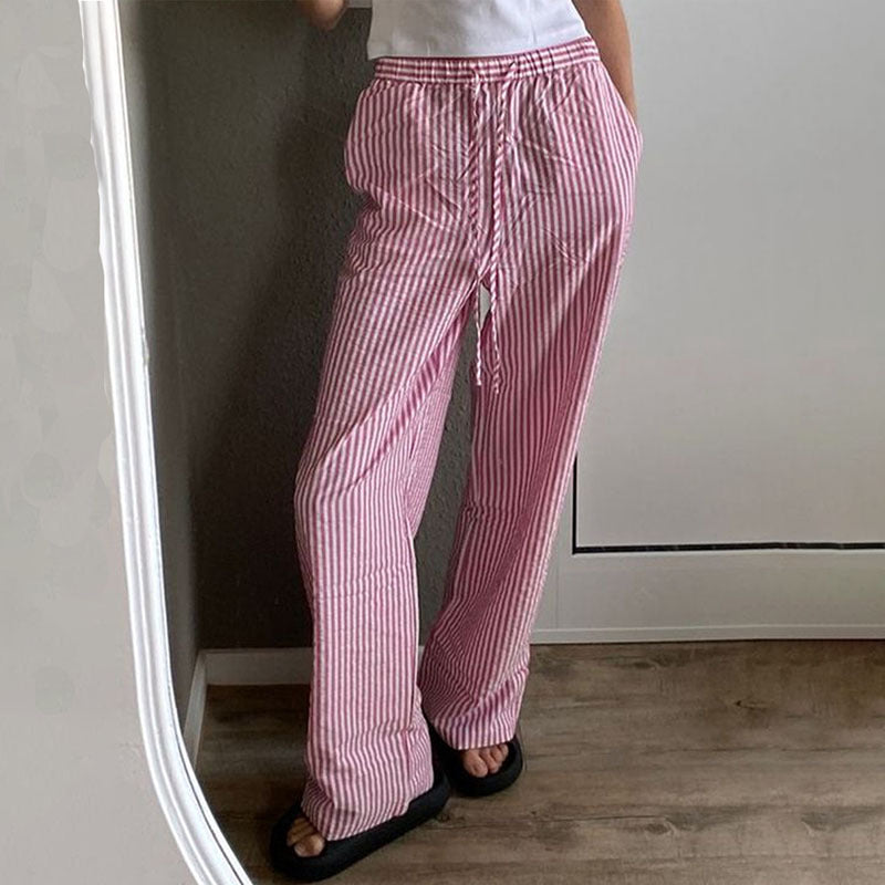 Pantalons lounge rayés à coupe décontractée pour femmes Chic und Stil