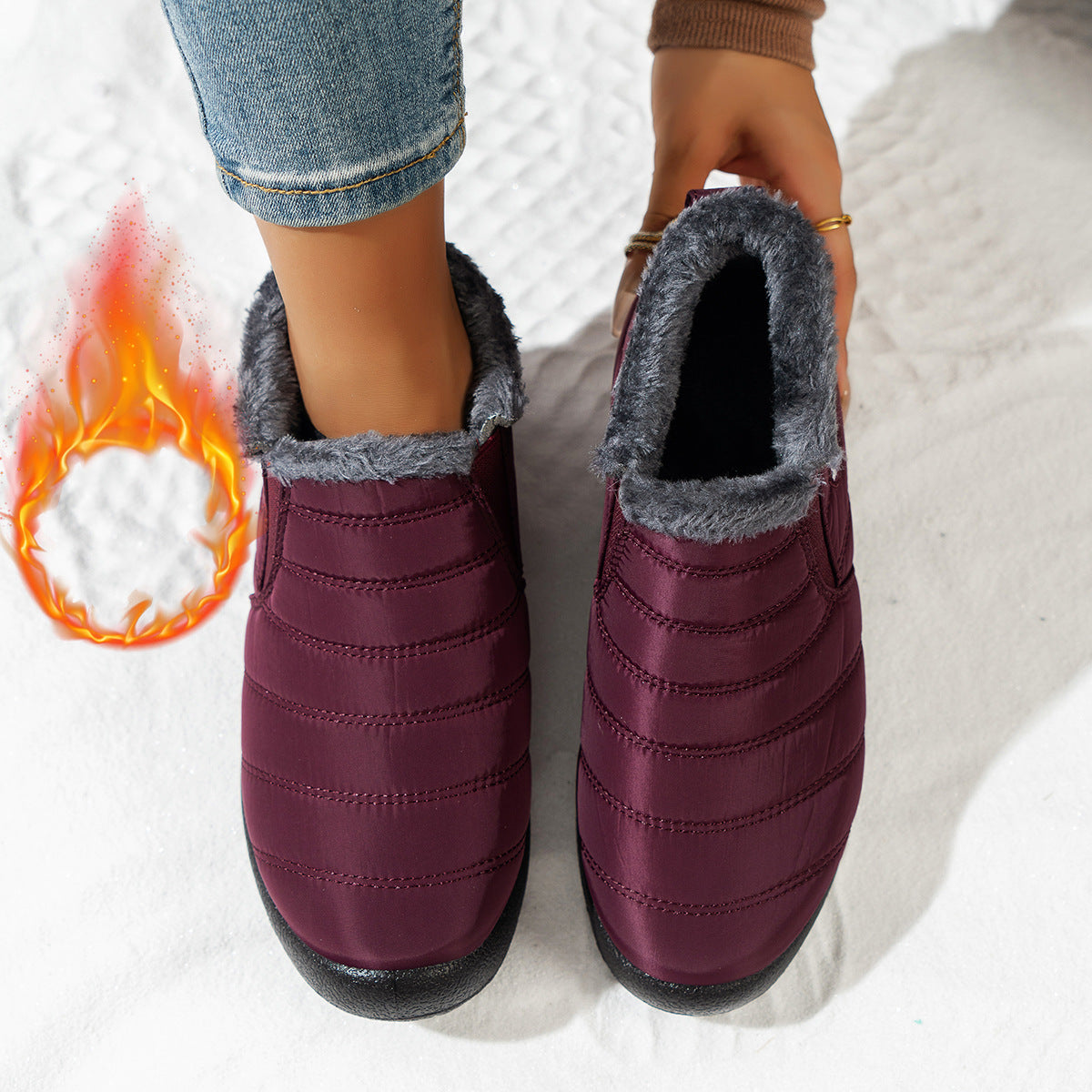 Bottes d'hiver confortables pour femmes avec doublure douillette et semelle antidérapante Chic und Stil