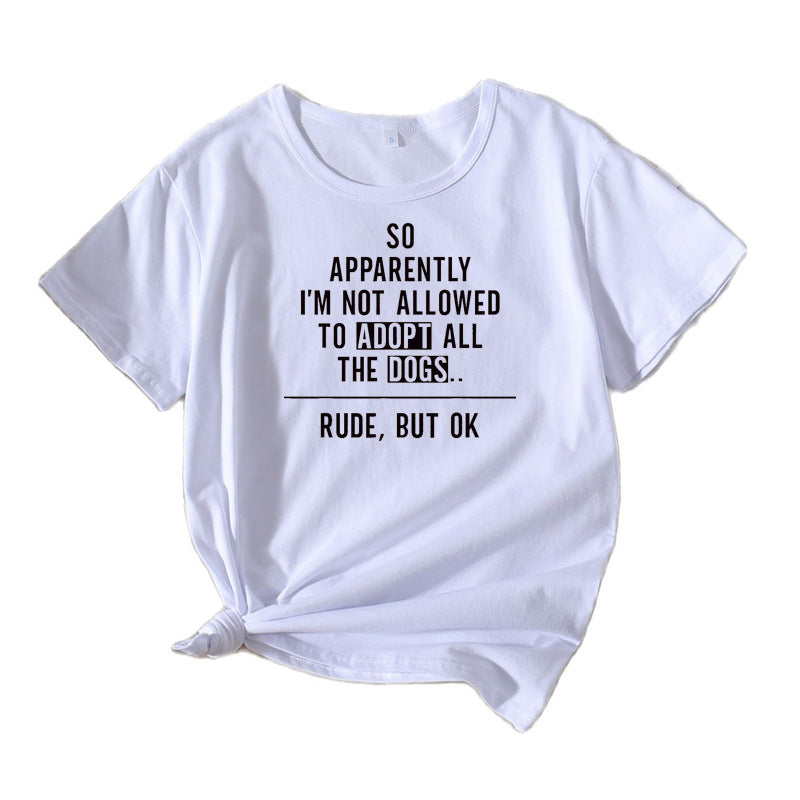 T-shirt graphique pour femmes comédien amateur de chiens Chic und Stil