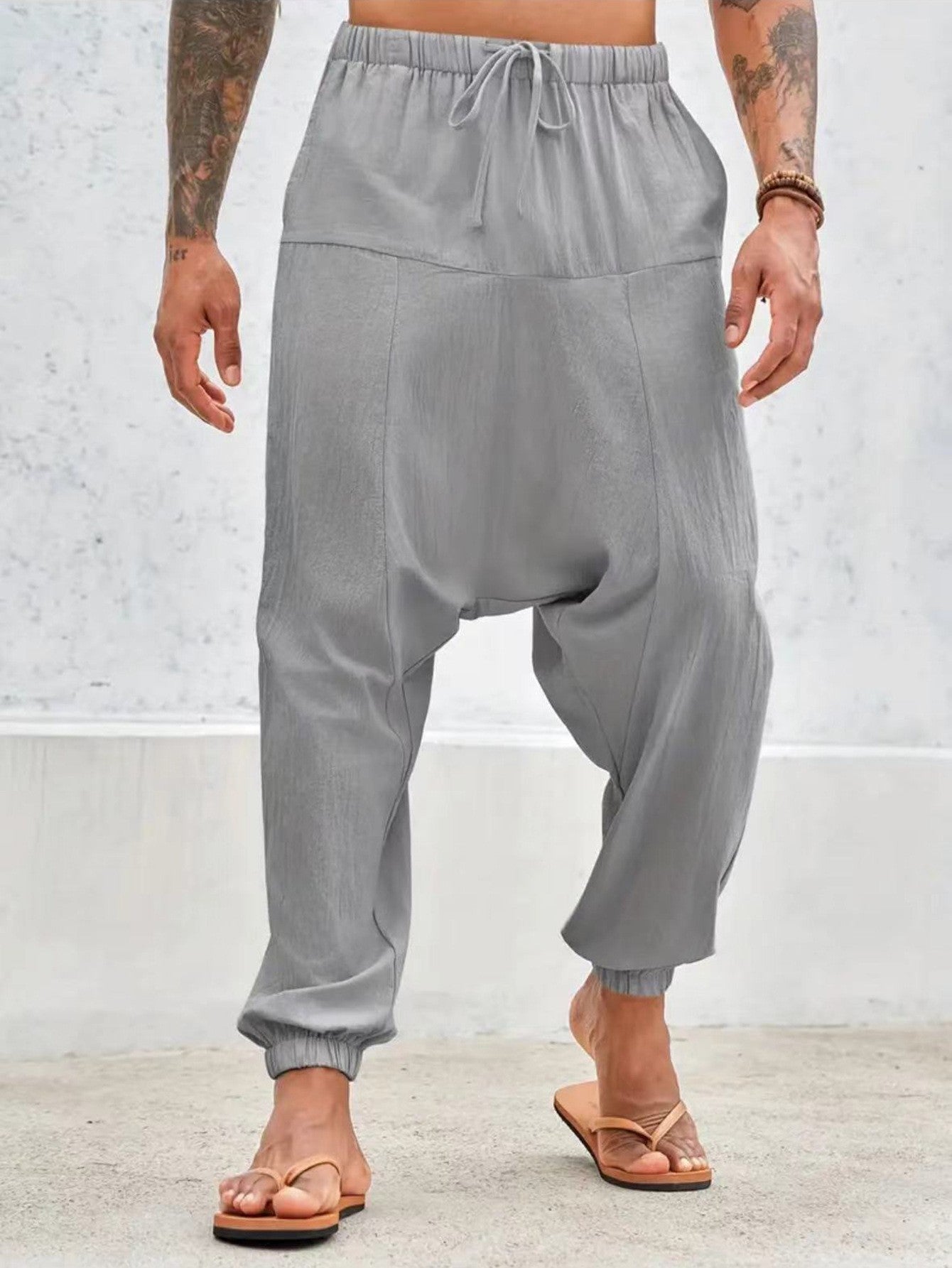 Pantalons décontractés pour hommes avec taille élastique et poches latérales Chic und Stil