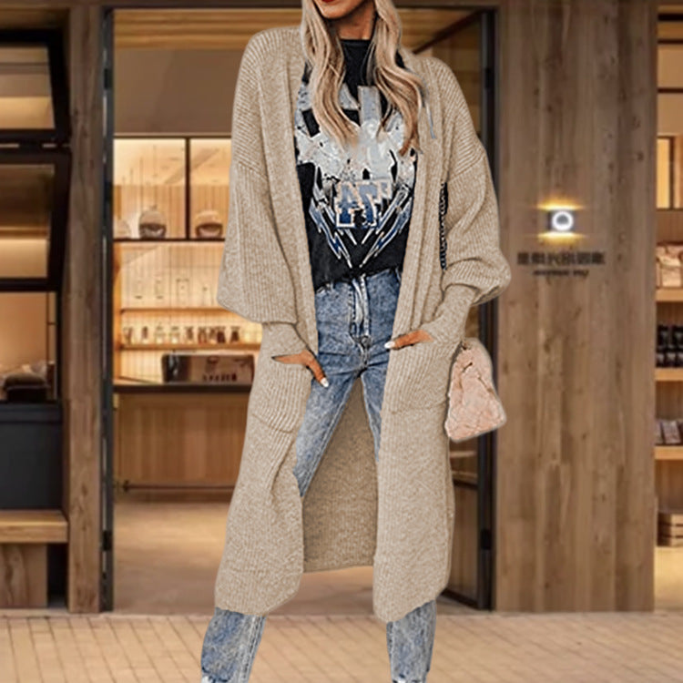 Cardigan en tricot pour dames avec des manches amples et des poches insertées pratiques Chic und Stil