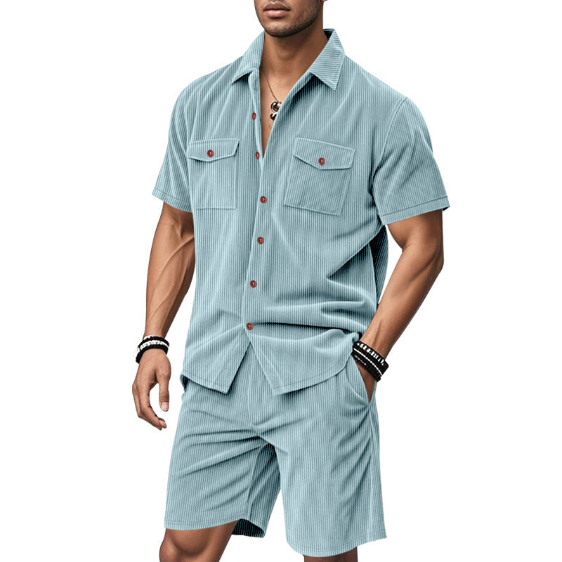 Homme chemise à manches courtes et ensemble de shorts Chic und Stil