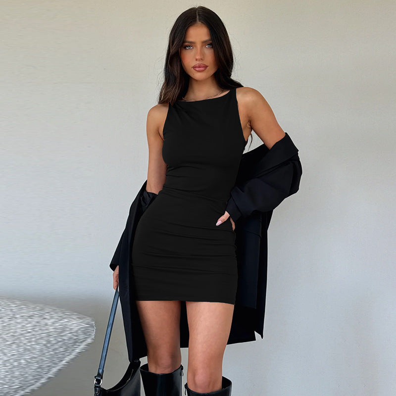 Robe mini moulante à volants pour dames Chic und Stil