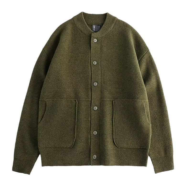 Cardigan en tricot confortable pour hommes avec fermeture à pression et poches latérales Chic und Stil